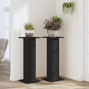 Schwarze Pflanzenständer, 2er Set, 80cm Hoch