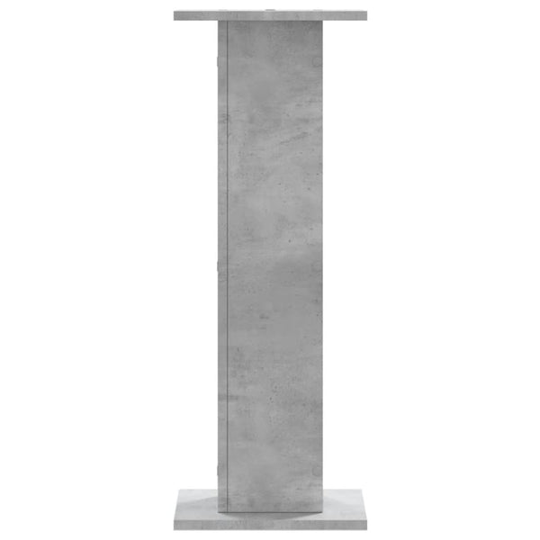 vidaXL Supports pour plantes 2 pcs Gris béton 30x30x80 cm Bois d'ingénierie