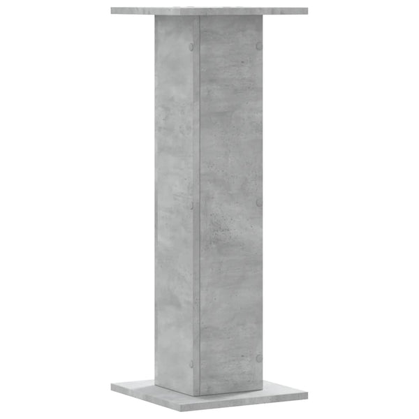 vidaXL Supports pour plantes 2 pcs Gris béton 30x30x80 cm Bois d'ingénierie