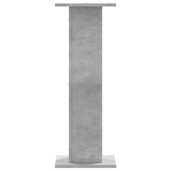 vidaXL Supports pour plantes 2 pcs Gris béton 30x30x80 cm Bois d'ingénierie
