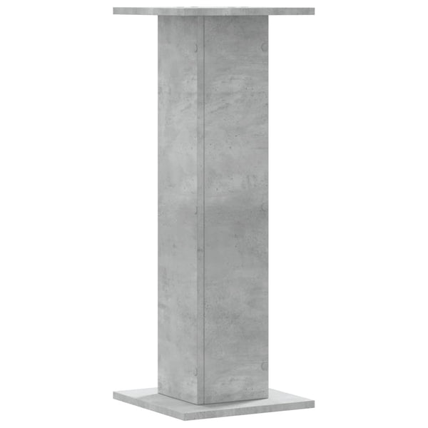 vidaXL Supports pour plantes 2 pcs Gris béton 30x30x80 cm Bois d'ingénierie