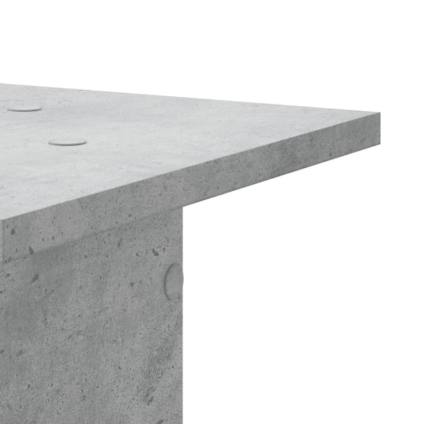 vidaXL Supports pour plantes 2 pcs Gris béton 30x30x80 cm Bois d'ingénierie
