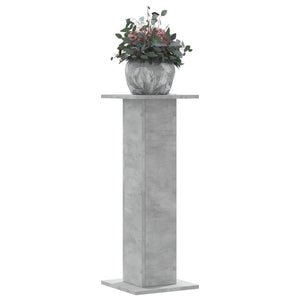 vidaXL Supports pour plantes 2 pcs Gris béton 30x30x80 cm Bois d'ingénierie