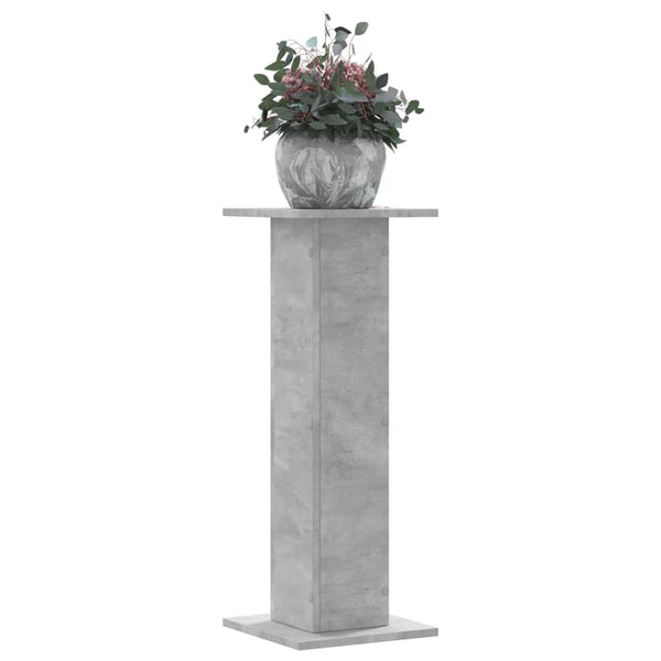 vidaXL Supports pour plantes 2 pcs Gris béton 30x30x80 cm Bois d'ingénierie