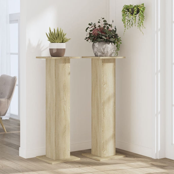 2er Set Pflanzenständer Sonoma Eiche 95cm