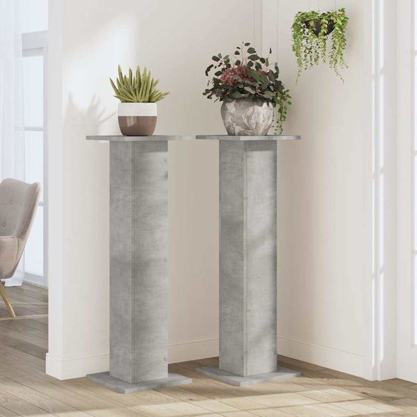 Betongraue Pflanzenständer, 2er-Set, 95cm