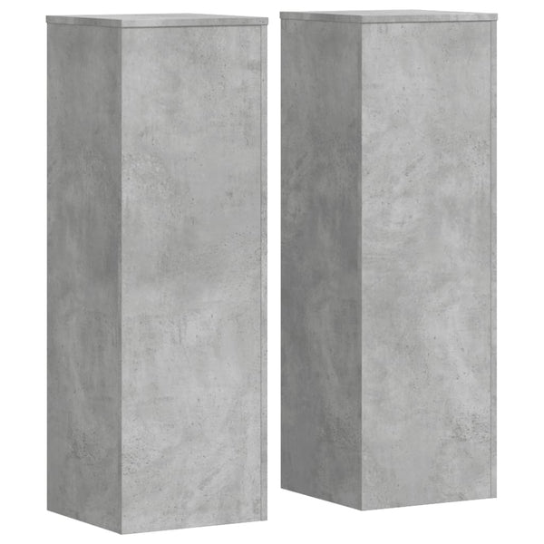 Betongraue Pflanzenständer, 2er-Set