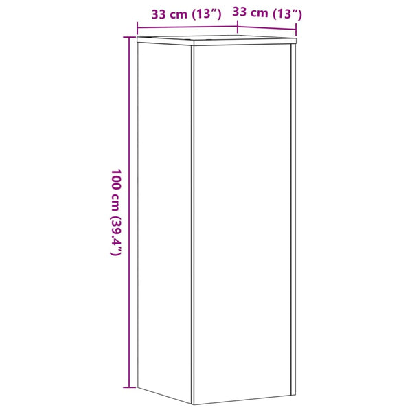 Pflanzenständer 2er Set Altholz-Optik 100cm