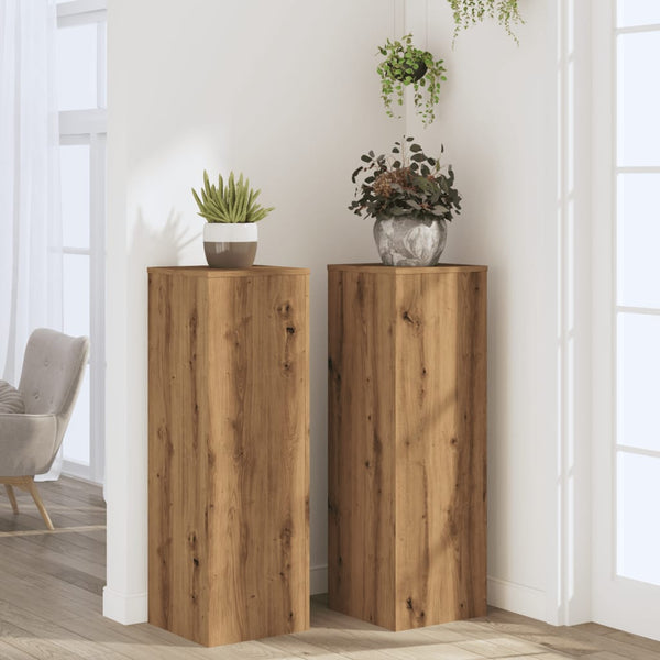 Pflanzenständer 2er Set Eiche 33x100cm