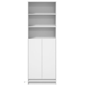 Highboard mit LED Beleuchtung Weiß 69x32,5x200 cm