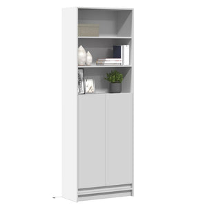Highboard mit LED Beleuchtung Weiß 69x32,5x200 cm
