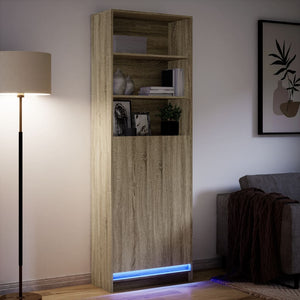 Highboard Sonoma Eiche mit LED 69x200 cm