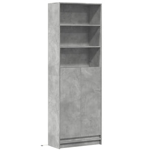 Highboard Grau mit LED 69x32,5x200 cm