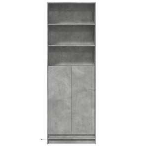 Highboard Grau mit LED 69x32,5x200 cm