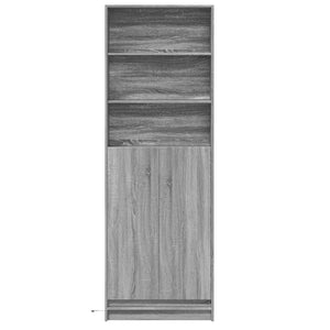 Highboard mit LED Grau Sonoma 69x32,5x200 cm