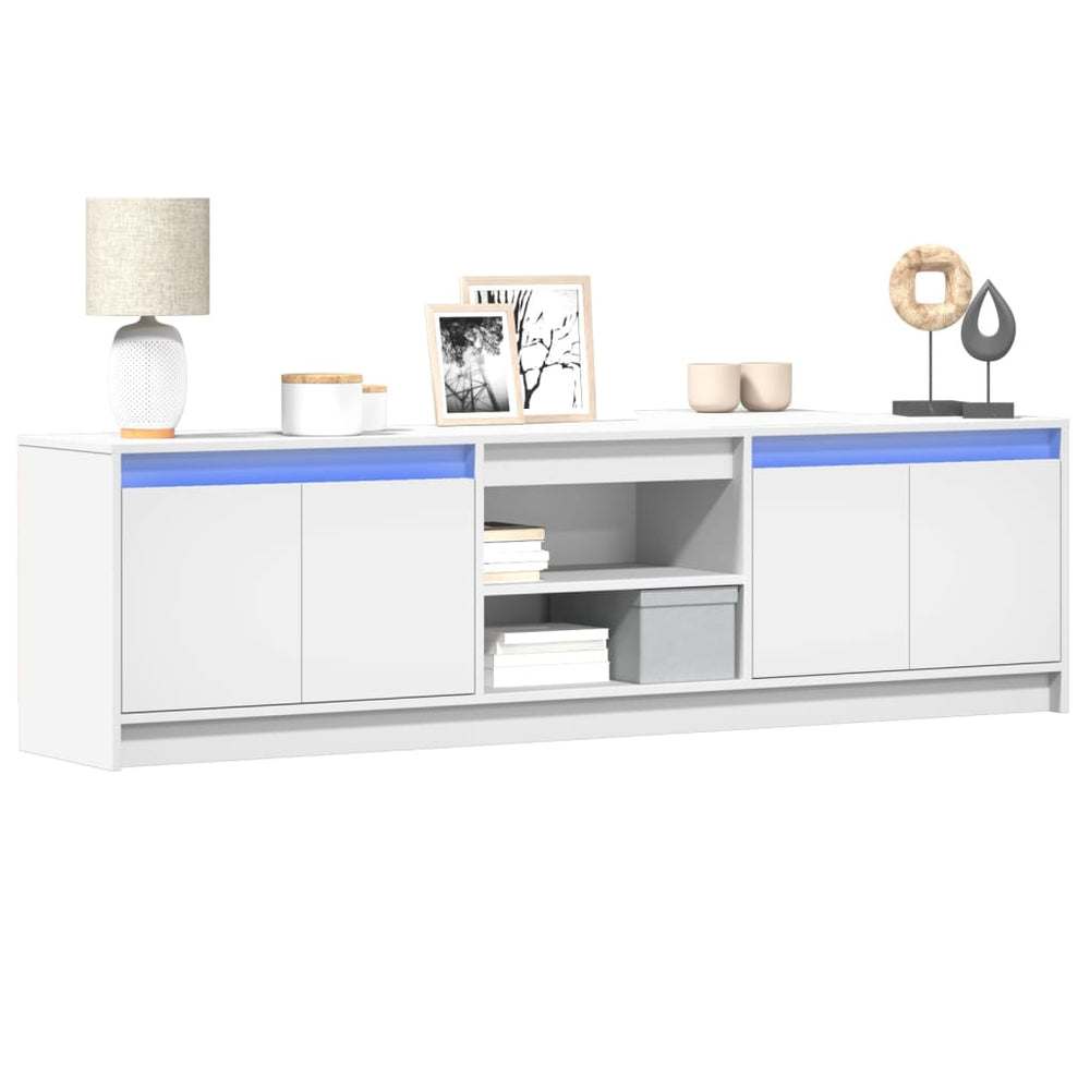 TV-Schrank Weiß mit LED 180cm