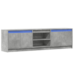 TV-Schrank Betongrau mit LED 180 cm