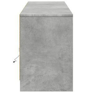 TV-Schrank Betongrau mit LED 180 cm