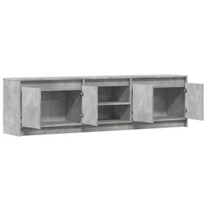 TV-Schrank Betongrau mit LED 180 cm
