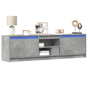 TV-Schrank Betongrau mit LED 180 cm