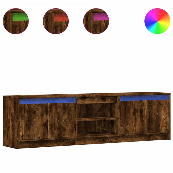 TV-Schrank Räuchereiche mit LED 180cm