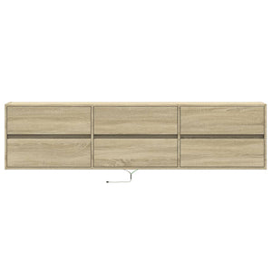TV-Wandschrank mit LED Sonoma-Eiche 180 cm