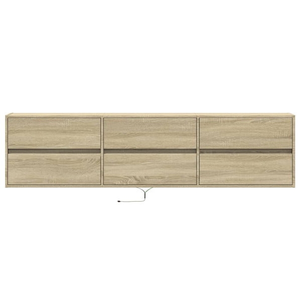 TV-Wandschrank mit LED Sonoma-Eiche 180 cm
