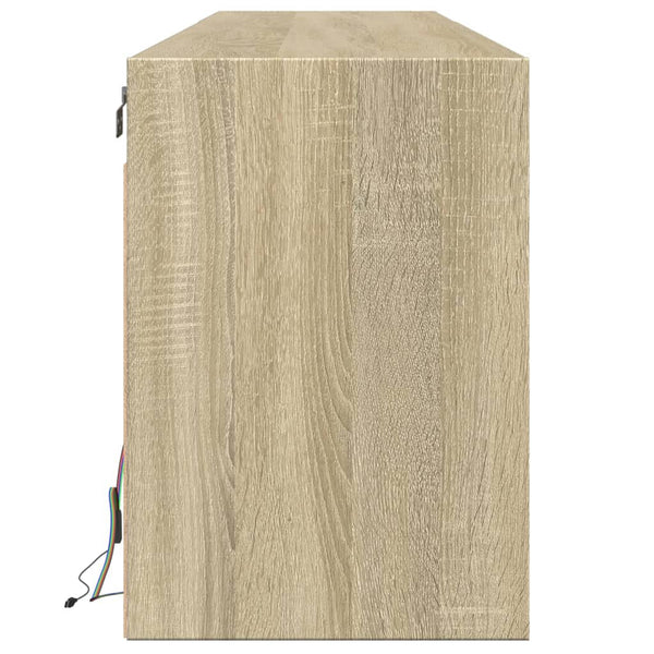 TV-Wandschrank mit LED Sonoma-Eiche 180 cm