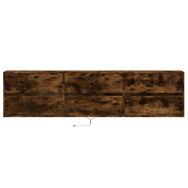 TV-Wandschrank mit LED Räuchereiche 180 cm