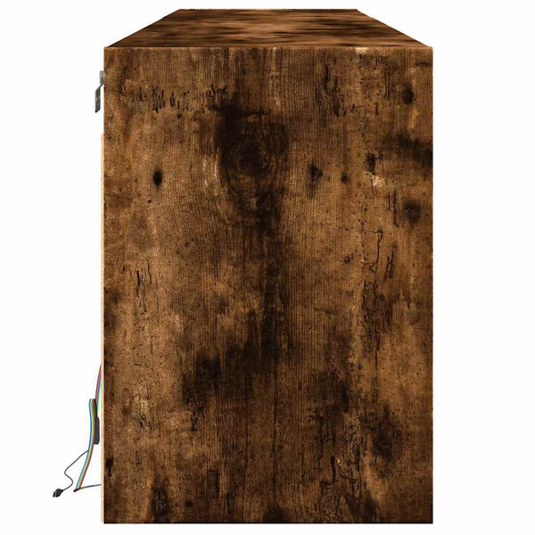 TV-Wandschrank mit LED Räuchereiche 180 cm