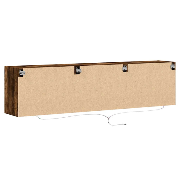 TV-Wandschrank mit LED Räuchereiche 180 cm