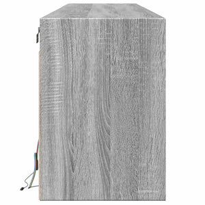 TV-Wandschrank mit LED, Grau Sonoma, 180 cm