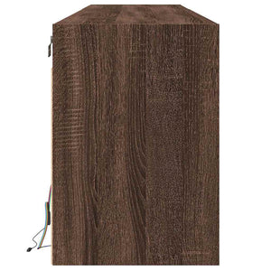 TV-Wandschrank mit LED, Braun Eichen-Optik, 180 cm