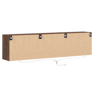TV-Wandschrank mit LED, Braun Eichen-Optik, 180 cm