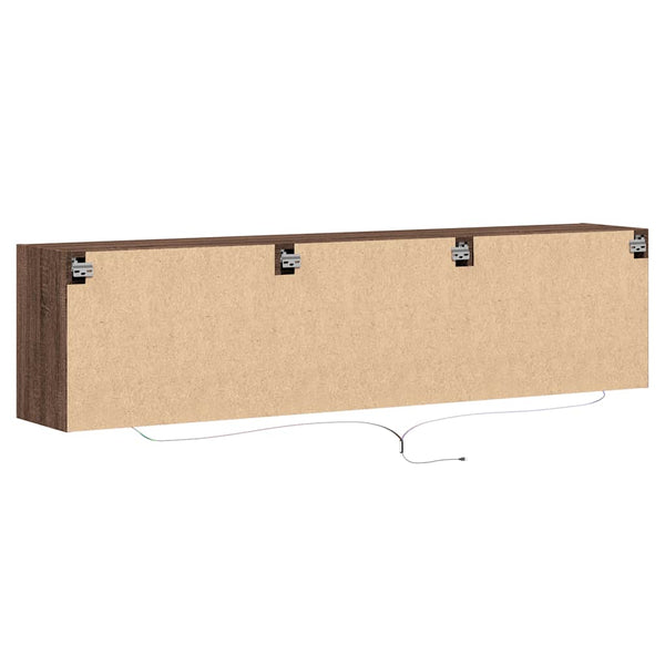 TV-Wandschrank mit LED, Braun Eichen-Optik, 180 cm