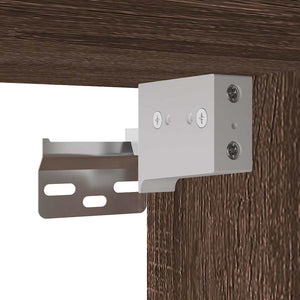 TV-Wandschrank mit LED, Braun Eichen-Optik, 180 cm