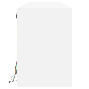 TV-Wandschrank mit LED, Weiß, 180 cm
