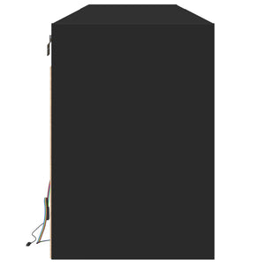 TV-Wandschrank mit LED Schwarz 180 cm