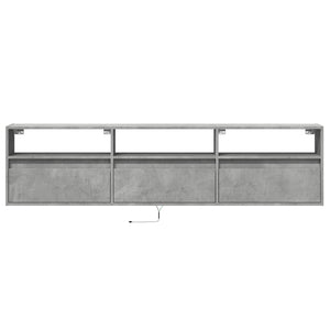 TV-Wandschrank mit LED Betongrau 180 cm