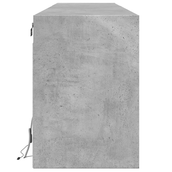 TV-Wandschrank mit LED Betongrau 180 cm