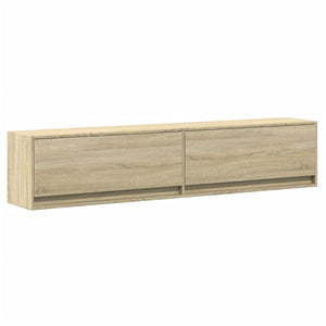 TV-Wandschrank mit LED, Sonoma-Eiche, 180 cm