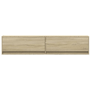 TV-Wandschrank mit LED, Sonoma-Eiche, 180 cm