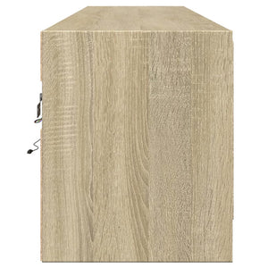 TV-Wandschrank mit LED, Sonoma-Eiche, 180 cm
