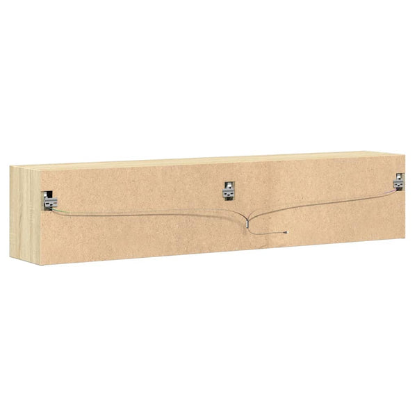 TV-Wandschrank mit LED, Sonoma-Eiche, 180 cm