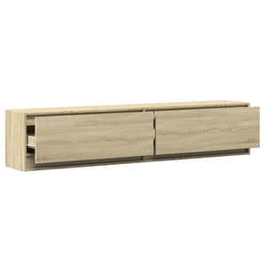 TV-Wandschrank mit LED, Sonoma-Eiche, 180 cm