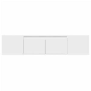 TV-Wandschrank mit LED Weiß 180 cm