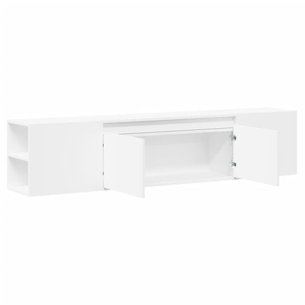 TV-Wandschrank mit LED Weiß 180 cm