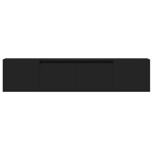 TV-Wandschrank mit LED Schwarz 180 cm