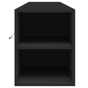 TV-Wandschrank mit LED Schwarz 180 cm