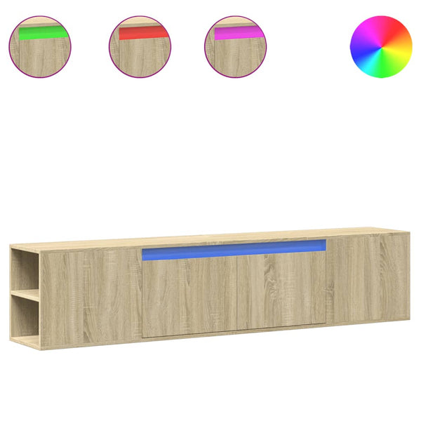 TV-Wandschrank Sonoma Eiche mit LED